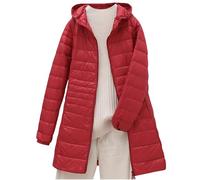 TURWXGSO Lightweight Padded Jackets for Women UK Long Hooded Puffer Jacket Slim Fit Thin Puffer Coat Long Sleeve Quilted Down Jacket Autumn Winter Warm Coats Waterproof Outerwear