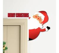 TURWXGSO Novelty Decor Three-dimensional Santa Wooden Door Corner Frame Decoration Wall Sticker Holiday Decorations Christmas Seasonal Décor for Xmas Fireplaces Party Decor