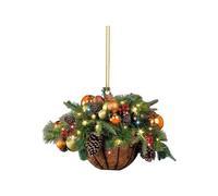 TURWXGSO Ornaments 1PC Christmas Pendant Hanging BasketWood Hanging Pendant Ornaments BasketChristmas Decoration Wood Christmas HangsChristmas Tree