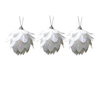 TURWXGSO Outdoor Christmas Decorations Christmas Decorations Tree Ornaments Small Pendants White Boxes Five Pointed Star Pines Cones Bells Hanging Accessories