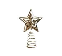 TURWXGSO Outdoor Christmas Decorations Iron Tree Top Star Christmas Tree Golden Five Pointed Star Decoration Window Decoration Ornaments Figurine Ornaments