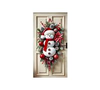 TURWXGSO Personalised Christmas Bauble Christmas Door Cover Door Holiday Party Decoration Snowman Hanging Cover Decoration In Stock for Wedding Party Decor
