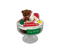 TURWXGSO Personalised Christmas Bauble Cute Bear Aromatherapy Candle NonSmoke Low Temperature Soy Wax Gift Baubles Christmas Decorations for Xmas Tree Winter New Year Party Supplies