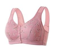 TURWXGSO Seamless Push Up Bras for Women UK Clearance Everyday Bra Wirefree Non-Removable Padded Bras Full Cup Ladies Plus Size Bra Sexy Deep V Lift Up Bra Plus Size for Large Breasts Ladies Bras