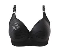 TURWXGSO Seamless Push Up Bras for Women UK Everyday Bra Wirefree Seamless Comfortable Soft Breathable Ladies Lace Bras Breastfeeding Bras Ladies Plus Size Bra Sexy Lace Planet Plunge Bra for Women
