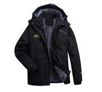 TURWXGSO Winter Jacket Women Plus Size Fleece Lined Rain Coat Women Waterproof Winter Jackets Thicked Softshell Jacket Outdoor Hiking Walking Camping Mountain Rain Coat Hooded Parka Coats