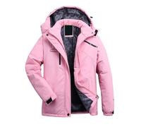 TURWXGSO Winter Jacket Women Plus Size Fleece Lined Rain Coat Women Waterproof Winter Jackets Thicked Softshell Jacket Outdoor Hiking Walking Camping Mountain Rain Coat Hooded Parka Coats