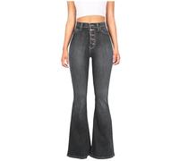 TURWXGSO Women Jeans High Waist Stretch Bootcut Jeans for Women UK Flared Jeggings Denim Pants Skinny Fit Trousers Vintage Casual Boyfriends Y2K Streetwear Denim Pants