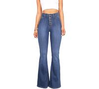 TURWXGSO Women Jeans High Waist Stretch Bootcut Jeans for Women UK Flared Jeggings Denim Pants Skinny Fit Trousers Vintage Casual Boyfriends Y2K Streetwear Denim Pants