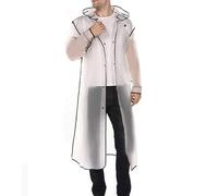 TURWXGSO Womens Long Waterproof Coat with Hood Reusable EVA Hooded Ponchos Adults Packable Rain Jacket Windbreaker Lightweight Rain Poncho for Festivals Sports Hiking
