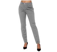 TURWXGSO Work Trousers for Women UK Stretch Fit Solid Straight Leg Tailored High Elasticated Waist Ankle Lightweight Pants Office Smart Casual Walking Hiking Trouser with Pockets