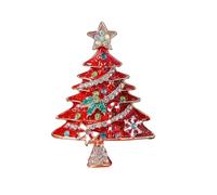 TURWXGSO Xmas Crafts Christmas Enamel Inlaid Diamond Christmas Tree Brooch Winter Coat Sweater Pin Clothing Accessories for Home Party Wedding Xmas Tree Festival Decorations Decor