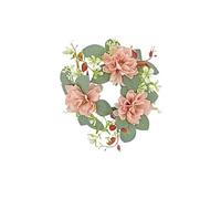 TURWXGSO Xmas Ornaments Rose Spring Wreaths for Front Door Outside Flower Wreath With Hydrangea Candle Rings Wreaths Artificial Home Wedding Centerpieces Decor for Holiday Xmas