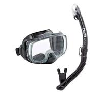 TUSA Imprex 3D Snorkel Set Mask Diving Goggles Bag Black (Smoke