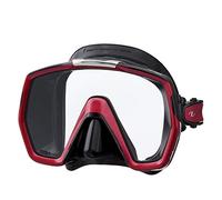 TUSA M1001 freedom HD colour silicone diving mask, black/metallic red frame