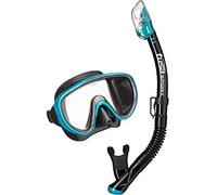 Tusa Serene Adult Mask & Snorkel Set - Colour Choice (Black/Ocean Green)