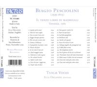 TUSCAE VOCES - BIAGIO PESCIOLINI: IL TERZO LIBRO DEI MADRIGALI NEW CD