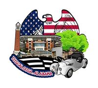 Tuscaloosa Alabama USA Fridge Magnet Wooden Magnet Art Souvenirs Creative Collection Handmade Travel Home Office Gifts Landscape Refrigerator Decor 19