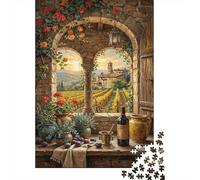 Tuscan Balcony Recycled Paper Jigsaw Puzzle 1000 Piece Italian Winery Memory Improvement Party Game 52x38cm/1000pcs