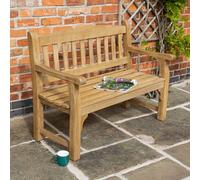 Rowlinson Tuscan Bench 1.2mtr Hardwood Garden Bench, Subtle Wash Finish