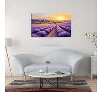 Tuscan Mediterranean Landscape Canvas Wall Art Print - Painterly Travel Home Decor - 20"x30"