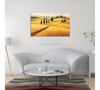 Tuscan Mediterranean Landscape Canvas Wall Art Print - Painterly Travel Home Decor - 36"x36"