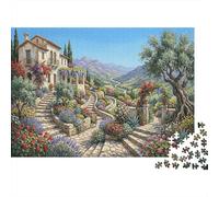 Tuscan Villa Recycled Paper Jigsaw Puzzle 1000 Piece Italian Countryside Birthday Gift Memory Improvement Party Game Home Decor 70x50cm/1000pcs