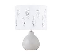 Tuscan - White Ceramic Lamp with White Fern Shade First Choice Lighting White One Size