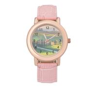 Tuscany Countryside Italy Women's Wrist Watches Analogue Leather Strap Quartz Watch Fashion Accessories