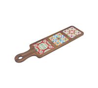 Tuscany Cutting Board Multi Coloured Wood Large 49.5x13cm Kitchen Prep Tool