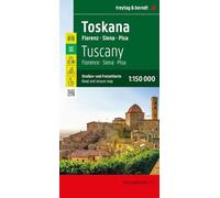 Tuscany - Florence, Siena, Pisa : Road and Leisure Map