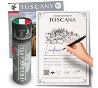 Tuscany Gifts | Real Piece of Tuscany | Highly Unique Gift idea | Blank Certificate to Write in The Name of Your Choice | for Women, Men, Birthday, Anniversary, Wedding