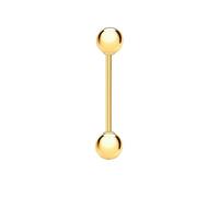 Tuscany Gold 9ct Yellow Gold Double-Ball Belly Bar Gold