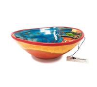 Verano Spanish Ceramics Verano - Tuscany - Large Wonky Curvy Bowl, Multi