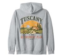 Tuscany Is My Retirement Plan Vintage Italy Sunset Zip Hoodie