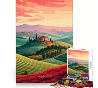 Tuscany Italy Afternoon Jigsaw Puzzle for Teenagers 1000 Pieces Smart Training Mindful Leisure Flawless Cut Thoughtful Gift (38x52cm)