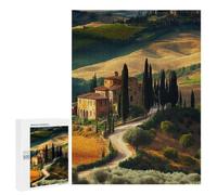 Tuscany Italy Landscape Hobby Jigsaw Puzzle for Adults, 500 PCS, An Enjoyable Family Activity for Time Spent Together, at Home