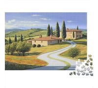 Tuscany Landscape 1000 Pc Premium Paper Adult Puzzle, Italian Countryside Style Decompression Game, Family Game Night, Gift for Her 70x50cm/1000pcs