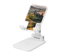 Tuscany Landscape Tree Scenery Farm Cell Phone Stand for Desk Angle Height Adjustable Cell Phone Holder Folding Desktop Phone Stand Portable Cellphone Cradle Desktop Dock Compatible with All Phones