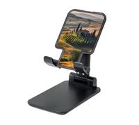 Tuscany Landscape Tree Scenery Farm Cell Phone Stand for Desk Angle Height Adjustable Cell Phone Holder Folding Desktop Phone Stand Portable Cellphone Cradle Desktop Dock Compatible with All Phones