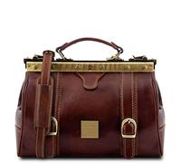 Tuscany Leather Monalisa Doctor gladstone leather bag with front straps Brown