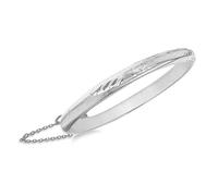 Tuscany Silver Children's Sterling Silver 5mm Small Engraved Child Bangle
