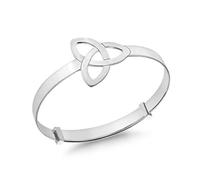 Tuscany Silver Children's Sterling Silver Celtic Knot Extendable Baby Bangle