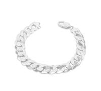 Tuscany Silver Unisex Sterling Silver 400 Flat Curb Bracelet 20cm/8'