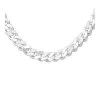 Tuscany Silver Women's Sterling Silver 180 Diamond Cut Stardust and Polished Curb Chain 51cm/20'