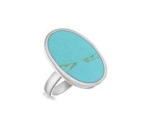 Tuscany Silver Women's Sterling Silver 23 x 15 mm Oval Gemstone Ring
