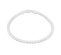 Tuscany Silver Women's Sterling Silver 3.5mm 120 Diamond Cut Serpentine Bracelet 19cm/7.5'