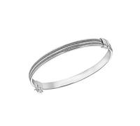 Tuscany Silver Women's Sterling Silver 6mm Double-Strip Stardust Bangle