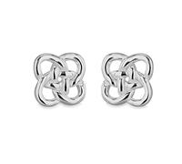 Tuscany Silver Women's Sterling Silver Flat Celtic Knot Stud Earrings