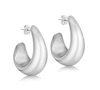 Tuscany Silver Women's Sterling Silver Graduated Curl Electroform Earrings